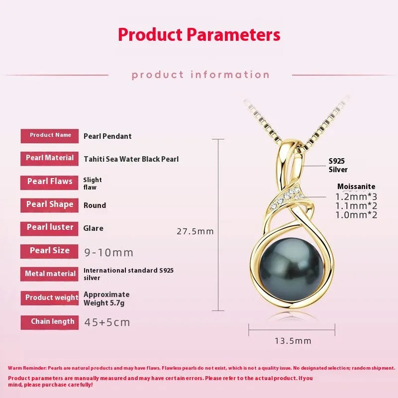 925 silver pearl pendant necklace with electroplated gold finish, geometric mother pearl pendant, O-ring chain