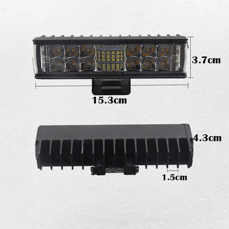 7-inch 60W LED strip work light with straight line shape and black aluminium shell