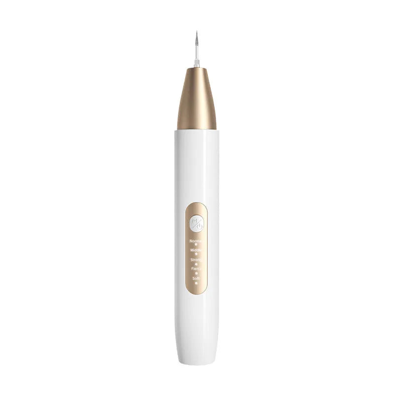 Gold ultrasonic tooth cleaning device for tartar removal and stain reduction