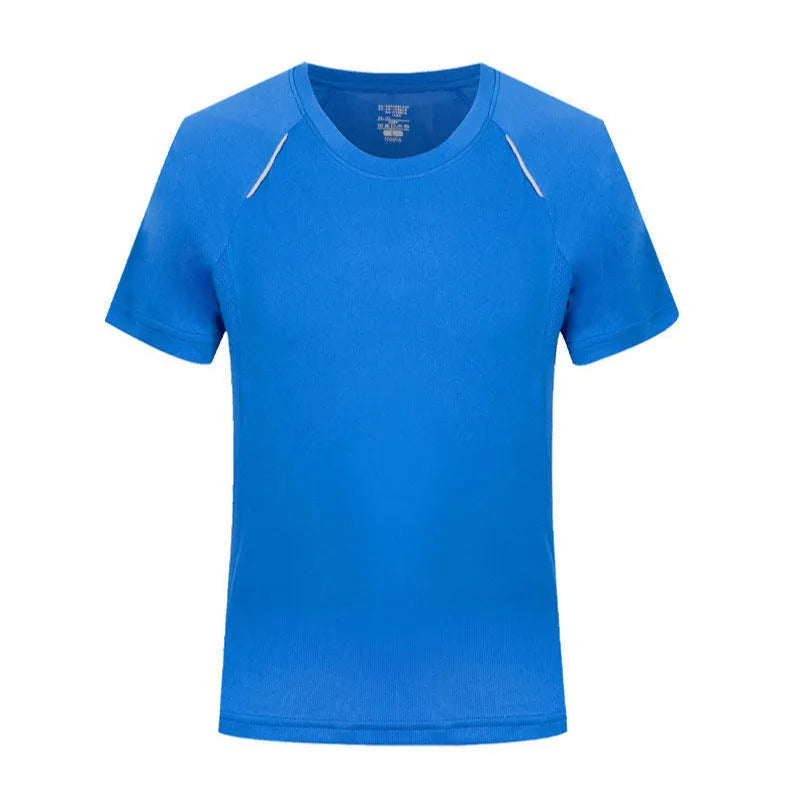 Men's slim fit quick-dry round neck t-shirt in solid colour on a white background.