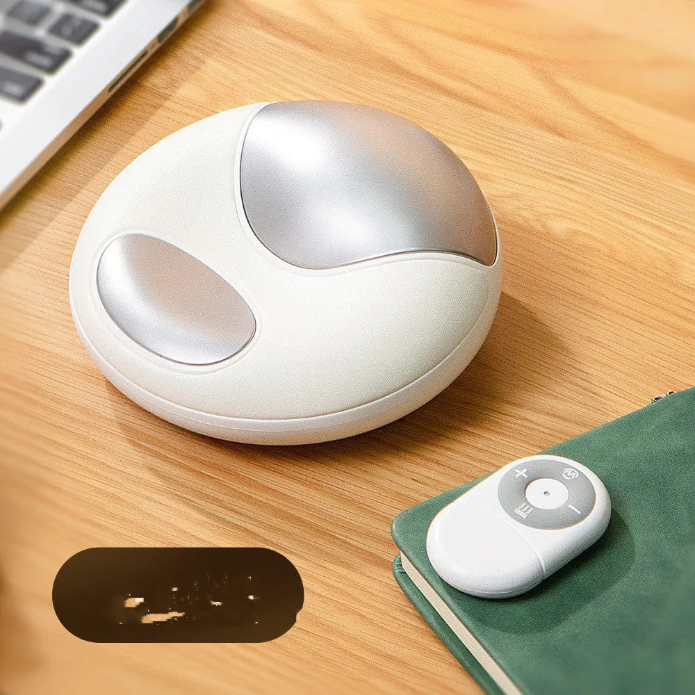 Smart electric hand massager with heat and pulse, white, 2400mAh USB rechargeable