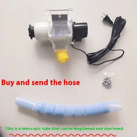 Solar-powered automatic animal feeding machine with watertight caisson for chickens, ducks, and aquariums.