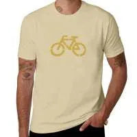 Men's blue printed pattern round neck T-shirt with short sleeves and loose fit