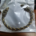 Men's titanium steel Viking bracelet in minimalist style, electroplate finish