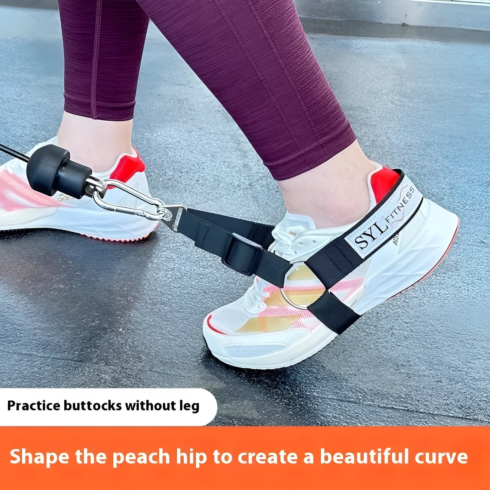 Gantry frame ankle buckle leg strength strap tension booties rope accessories in black, grey, or pink.