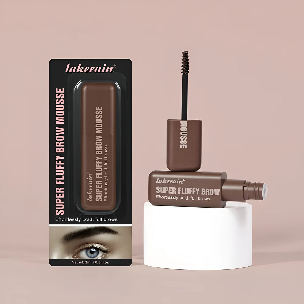 Eyebrow cream product for long-lasting three-dimensional brow shaping in brown and black colour options