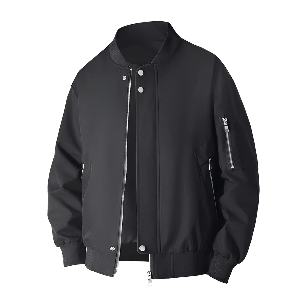 Oversized Jacket Loose Fit Polyester Fibre Drawstring Sleeves Coat for Daily Wear Youth Black Apricot Army Green Sizes L to 9XL British Style Versatile American Fashion Trend Handsome