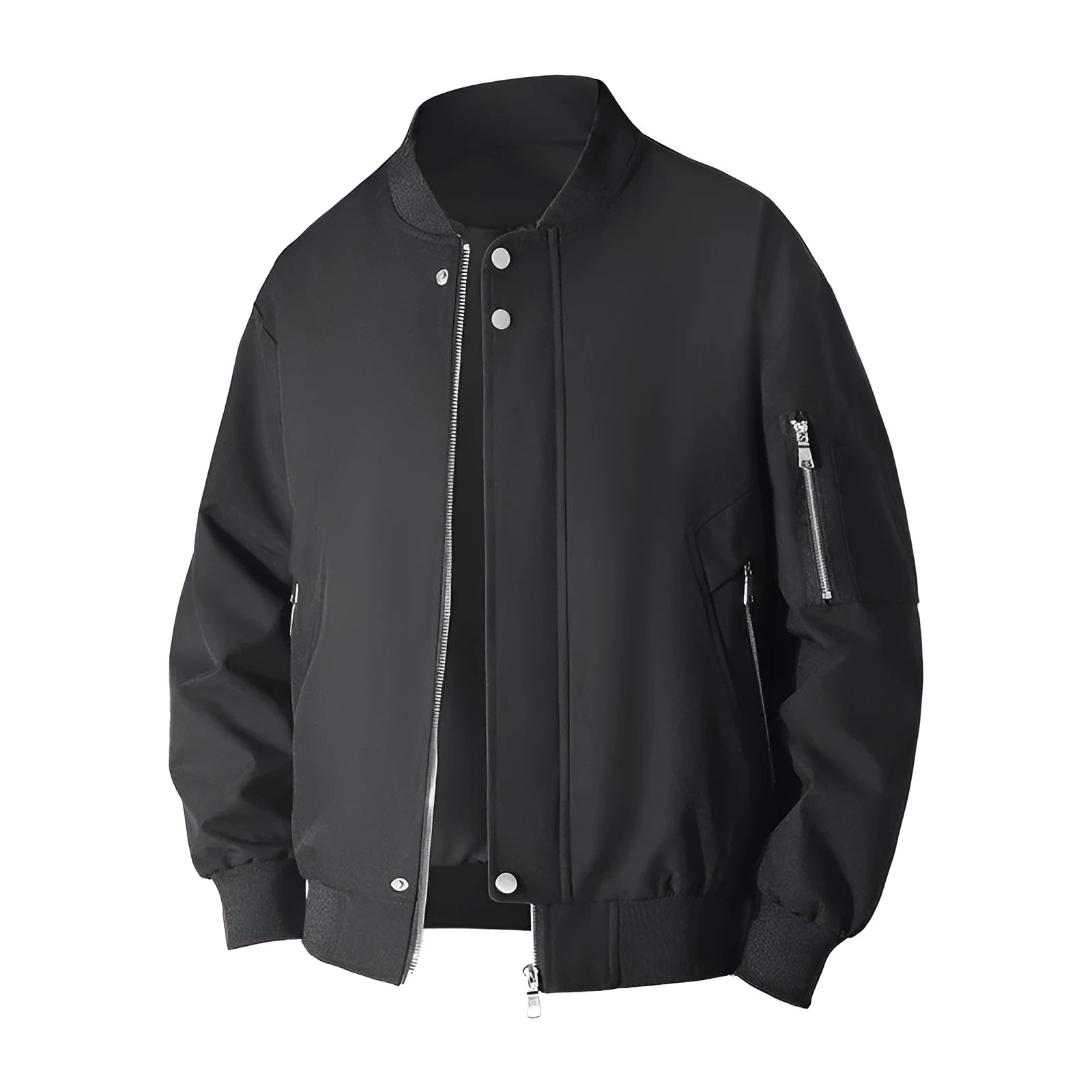 Oversized Jacket Loose Fit Polyester Fibre Drawstring Sleeves Coat for Daily Wear Youth Black Apricot Army Green Sizes L to 9XL British Style Versatile American Fashion Trend Handsome