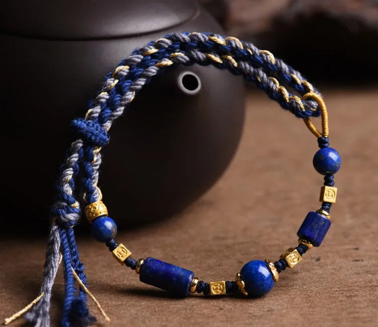 Hand-woven ethnic watch band made from flexible wire in Hongfei Ebony colour
