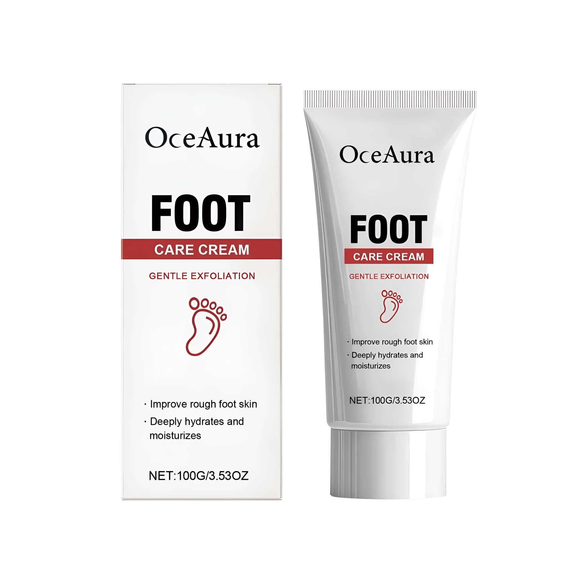 100g tube of foot care cream for dry cracked heels with aloe vera and vitamin C