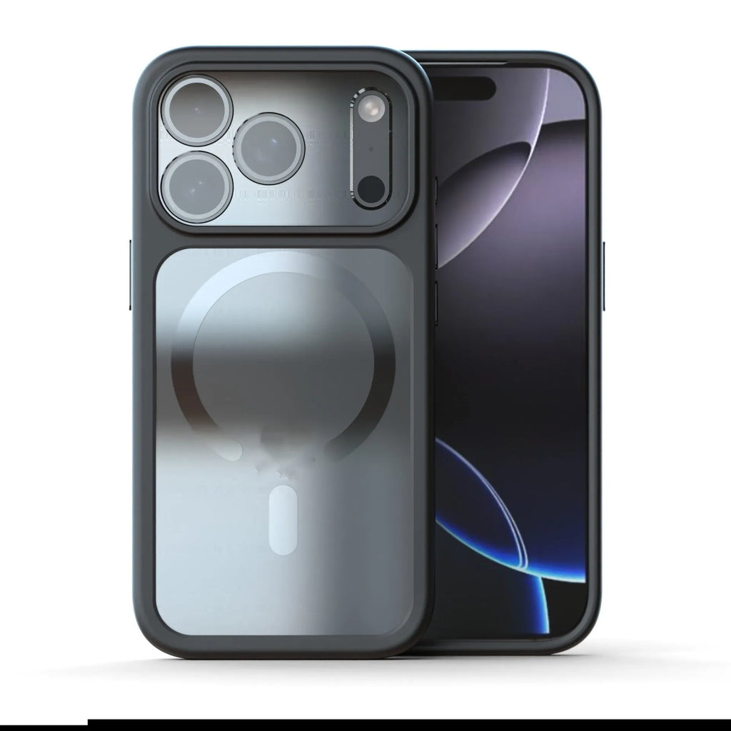 Black two-in-one magnetic phone case for iPhone 17 Pro Max on a white background.