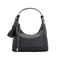 Genuine cowhide leather ladies shoulder bag in urban simplicity style with sewing thread detail