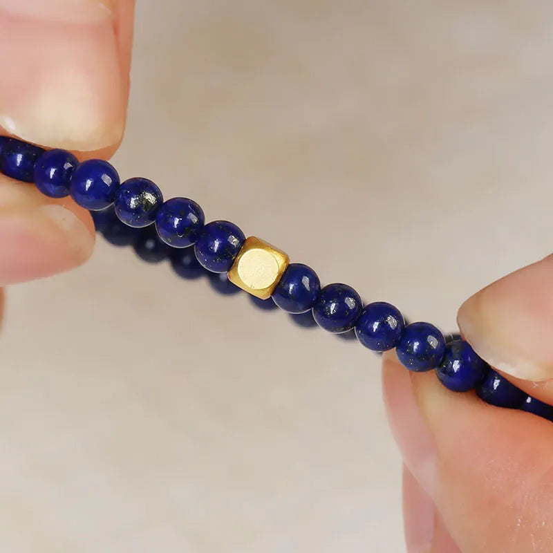 Geometric green gold stone natural crystal bracelet with a 16mm bead.