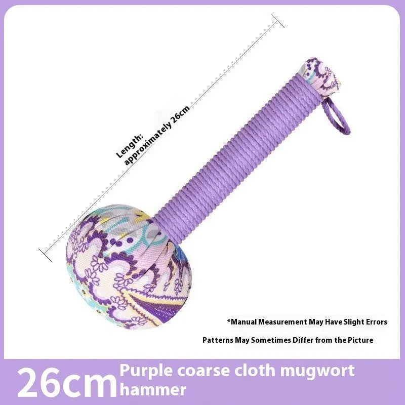 Argy wormwood hand-held massage hammer in choice of colours and 26cm or 31cm sizes.