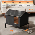 Black Oxford cloth warm outdoor pet bed kennel for cats and small dogs with lock temperature feature