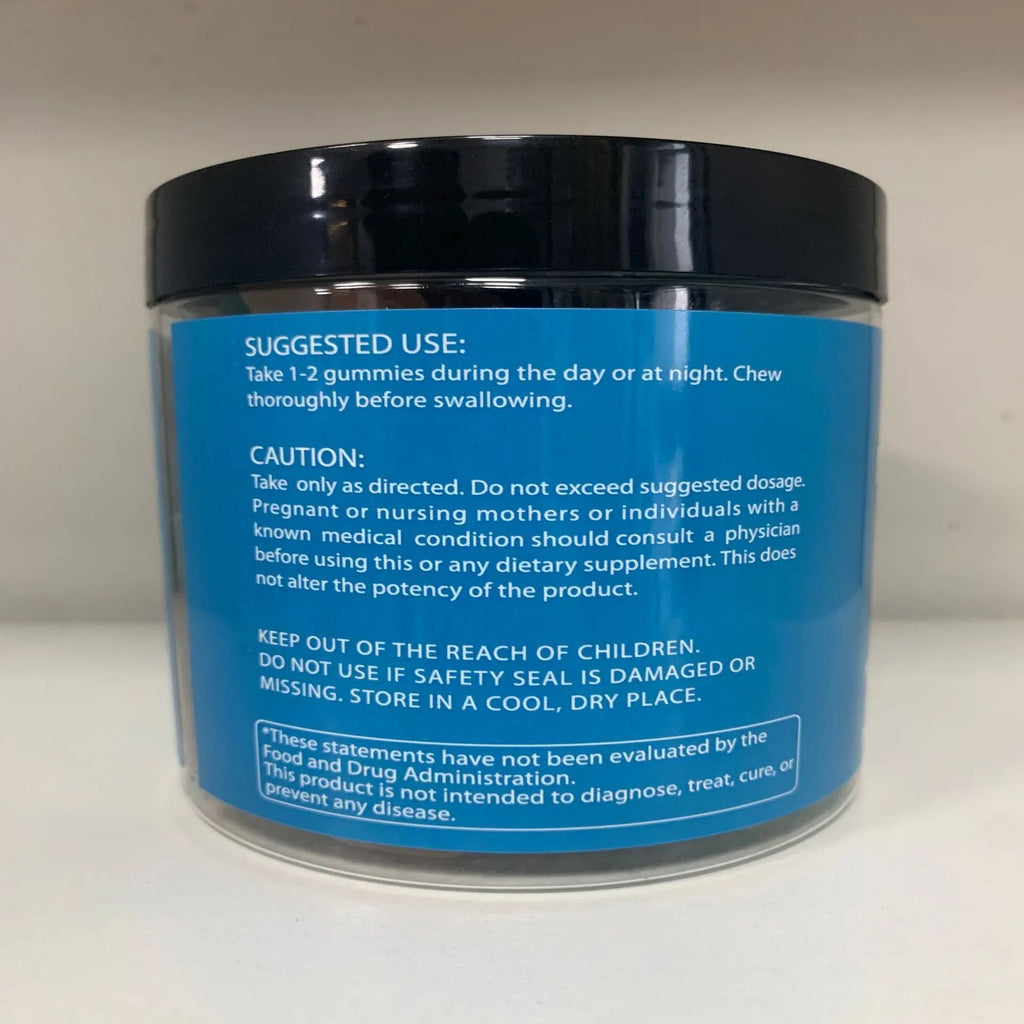 Bottle of raspberry flavoured creatine monohydrate gummy supplements containing 120 soft candy tablets