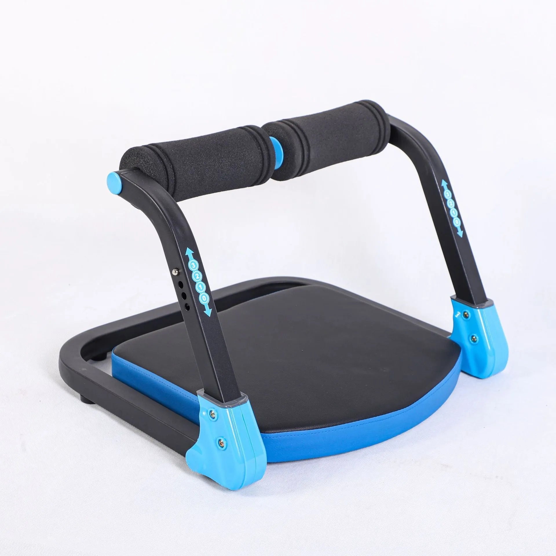 Mini portable abdominal fitness device in red or sky blue colours