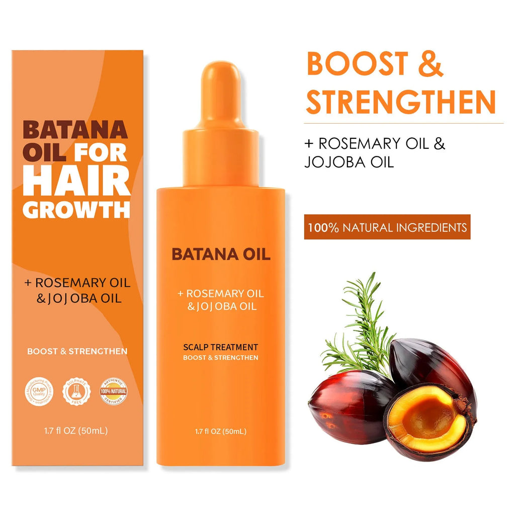Batana hair care oil 60ml white bottle for dry hair and scalp care
