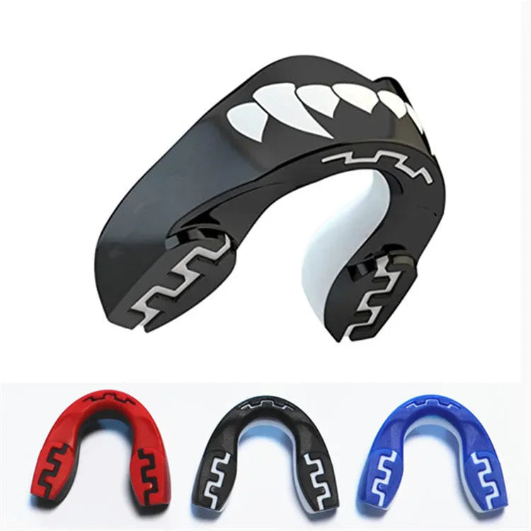 Adult boxing mouthguard with printed tooth design for martial arts protection