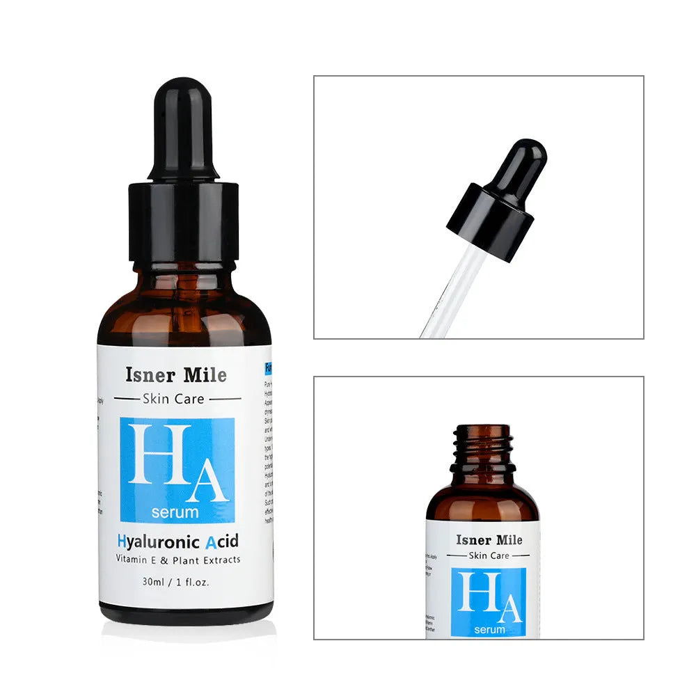 Liquid niacinamide hyaluronic acid serum in 30ml dropper bottle with vitamin C for brightening uneven skin tone