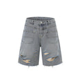 Denim overalls suit with short sleeve top and matching trousers in street style design