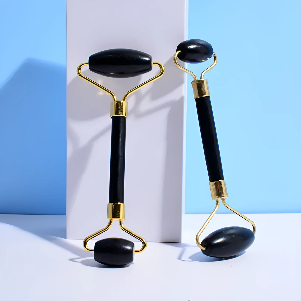 Black Bianstone beauty face care massage device for facial tension relief and skin firming