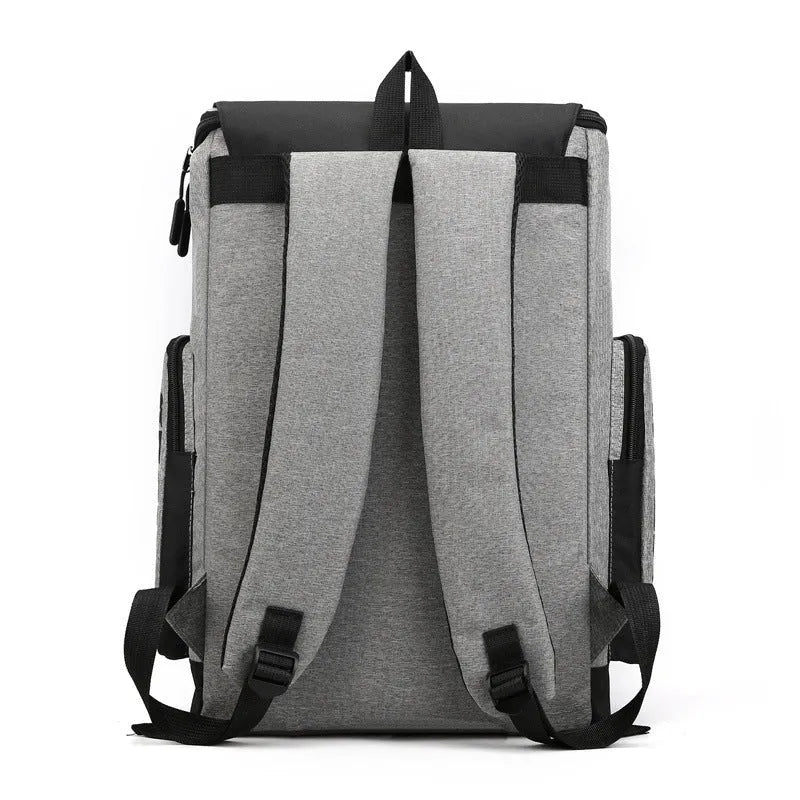 New leisure travel backpack for men, large 20-35L capacity, Oxford cloth, zipper opening, black colour