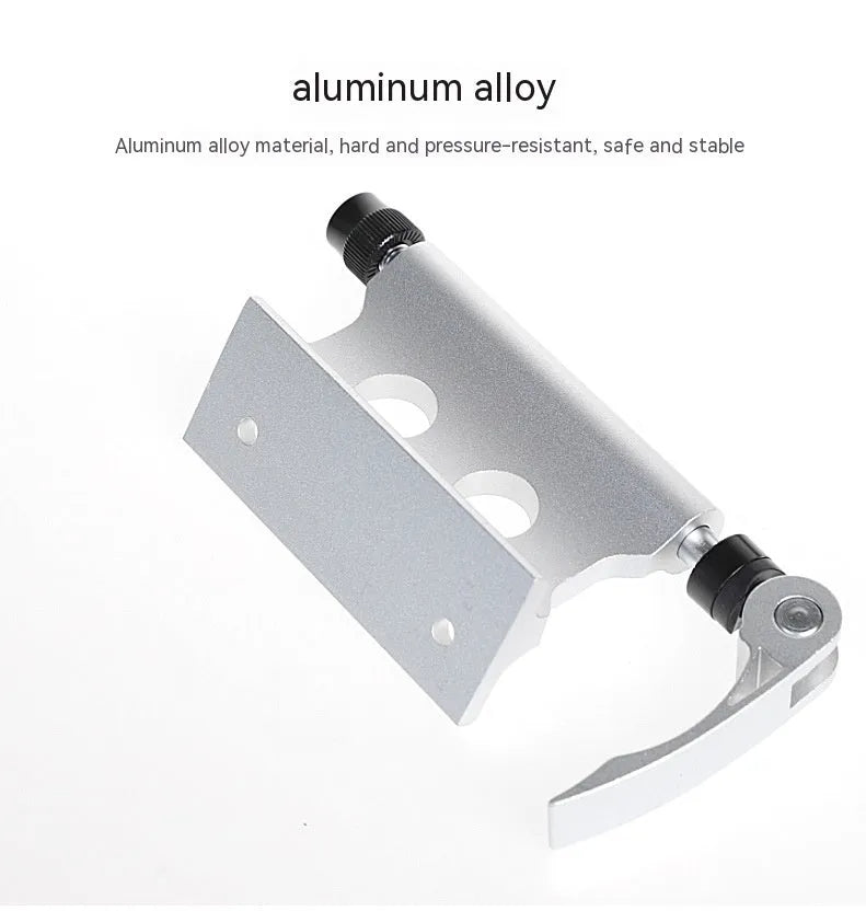 Silver metal bicycle front fork quick release fixing clamp for SUV modification and storage