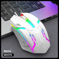 E-sports weighted wired USB mouse in black and white for laptop gaming