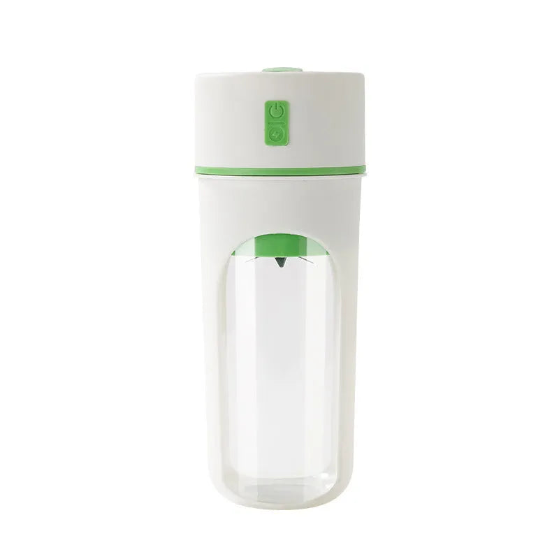 Portable USB charging electric juicer blender in blue green orange colours with 400ml capacity