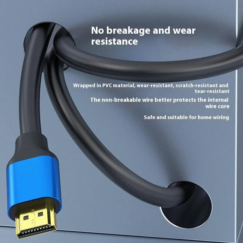 HDMI cable with aluminium connector, length options displayed