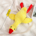 Rhubarb goose plush dog toy with simulated pineapple grid call texture and sound molar feature