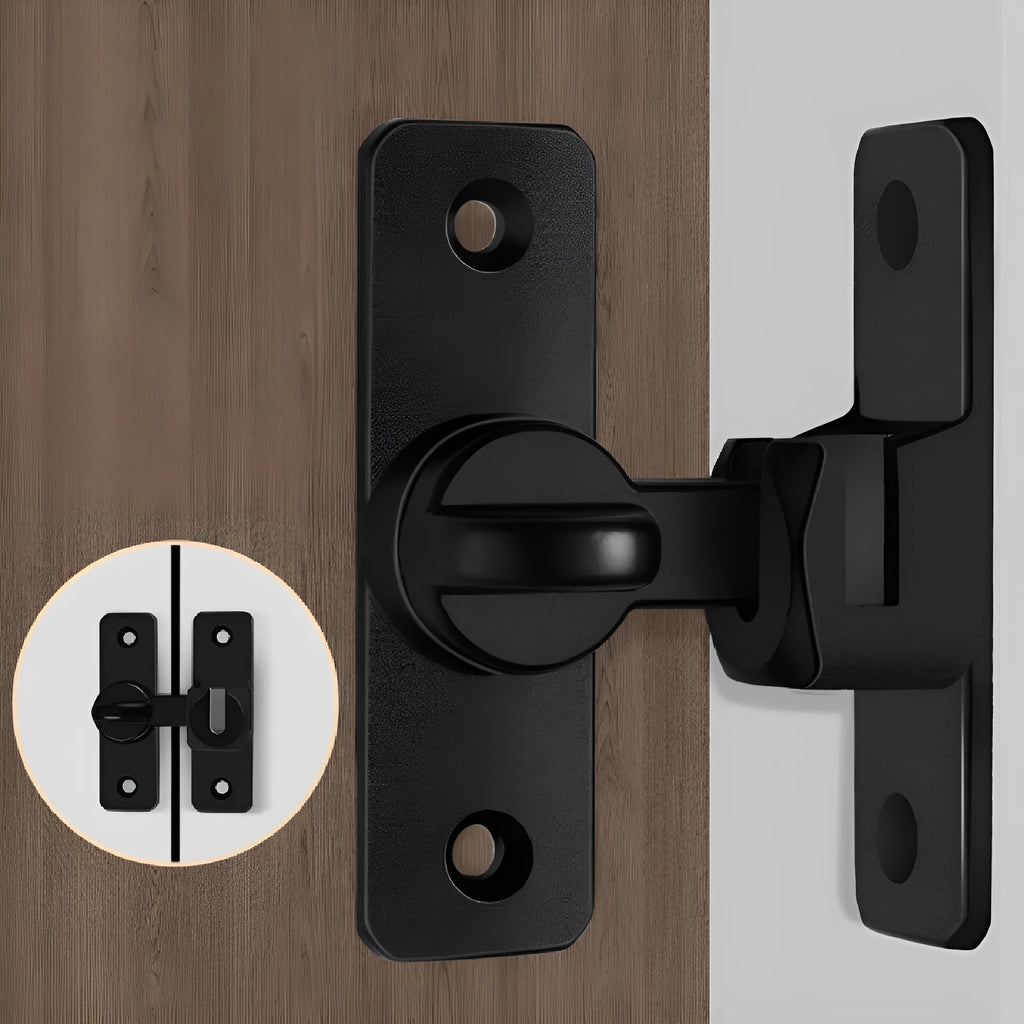 Aluminium alloy punch-free door latch in silver, black, grey, and gold colour options.