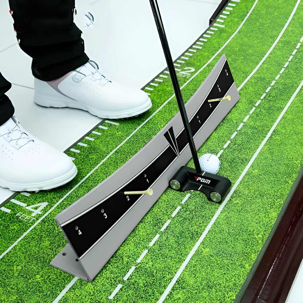 Adjustable PVC golf putter trajectory balance simulator for stroke training