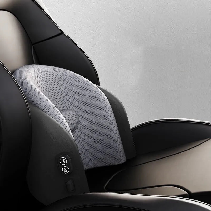 Car seat massage cushion with memory cotton construction in black, brown and grey colour options