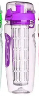 32oz Tritan fruit infuser water bottle with fruit cup in leakproof BPA-free design