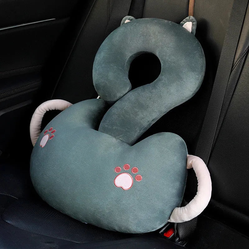 Square cartoon animal cushion pillow with question mark design in multiple colour options