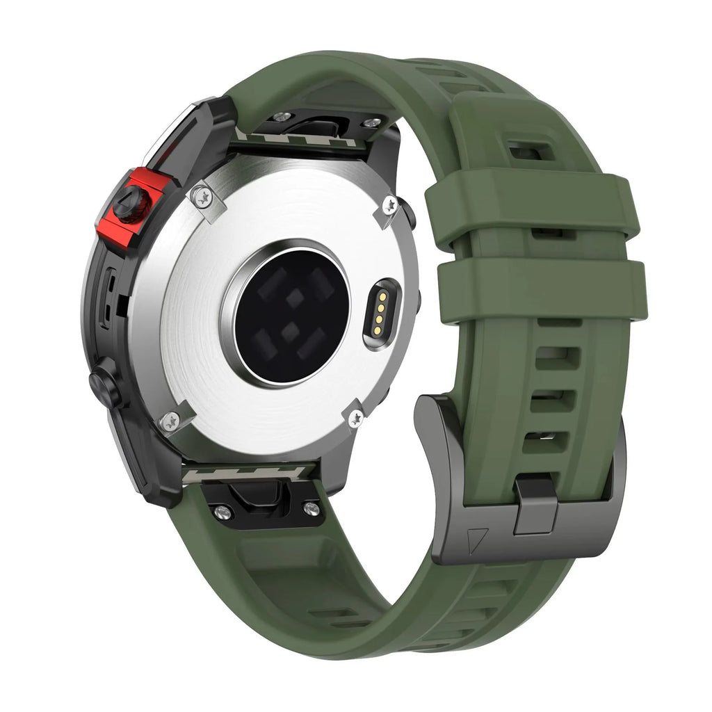 Jiaming Fenix7 silicone quick release watchband shown in multiple colour options on a grey background.