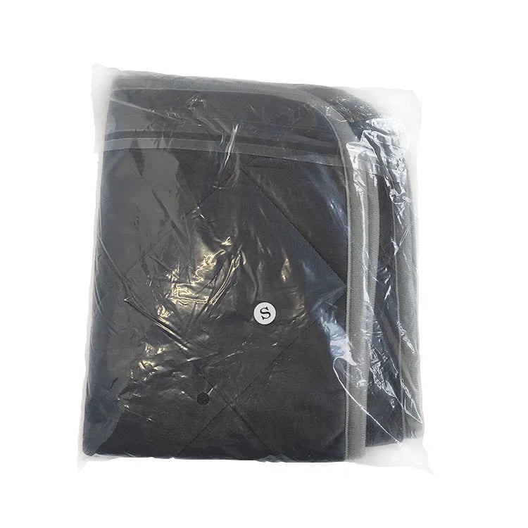 Grey multi-layer cloth pet cushion shown in four different sizes for small to extra-large dogs and cats.