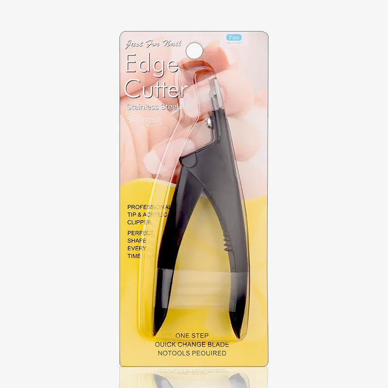 French U-shaped nail art scissors with thin handle and electrophoretic finish for manicure procedures