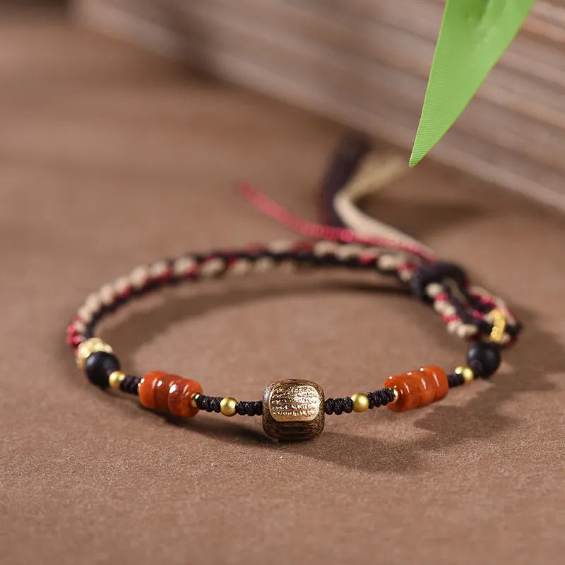 Hand-woven ethnic watch band made from flexible wire in Hongfei Ebony colour