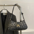 Women's casual PU leather handbag in large 27cm size with sandwich pocket design