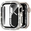 Apple Watch protective case with peep-proof screen in rose pink, gold, silver, transparent, black, starlight and rose gold colours.