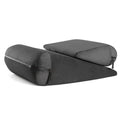 High density sponge triangle furniture pillow with embroidered cover in five colour choices.