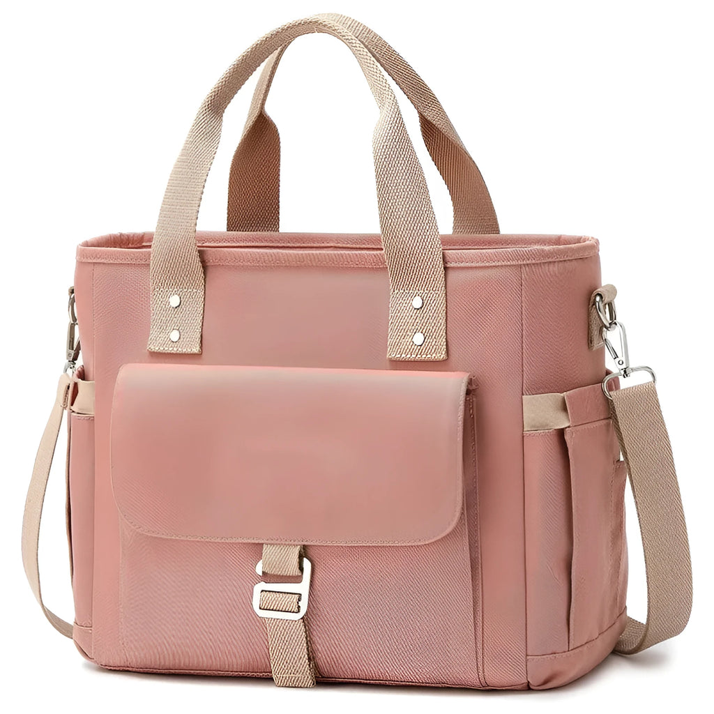 Portable Oxford cloth picnic bag with thermal side pocket and removable shoulder strap in cube design
