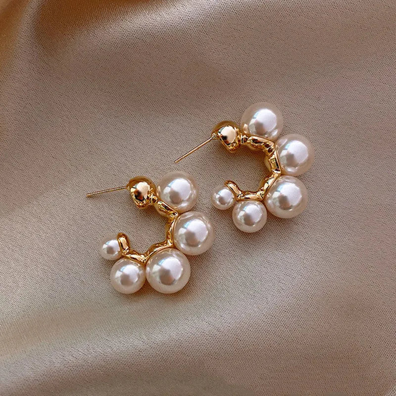 Red bell-shaped earrings for women with alloy construction and hook closure