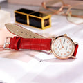 Automatic women's mechanical fashion watch with a 12mm thick case on a steel bracelet.