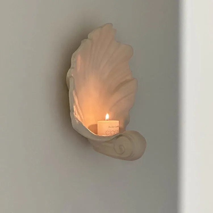 White resin fruit plate ornament with simulation shell design for table decoration
