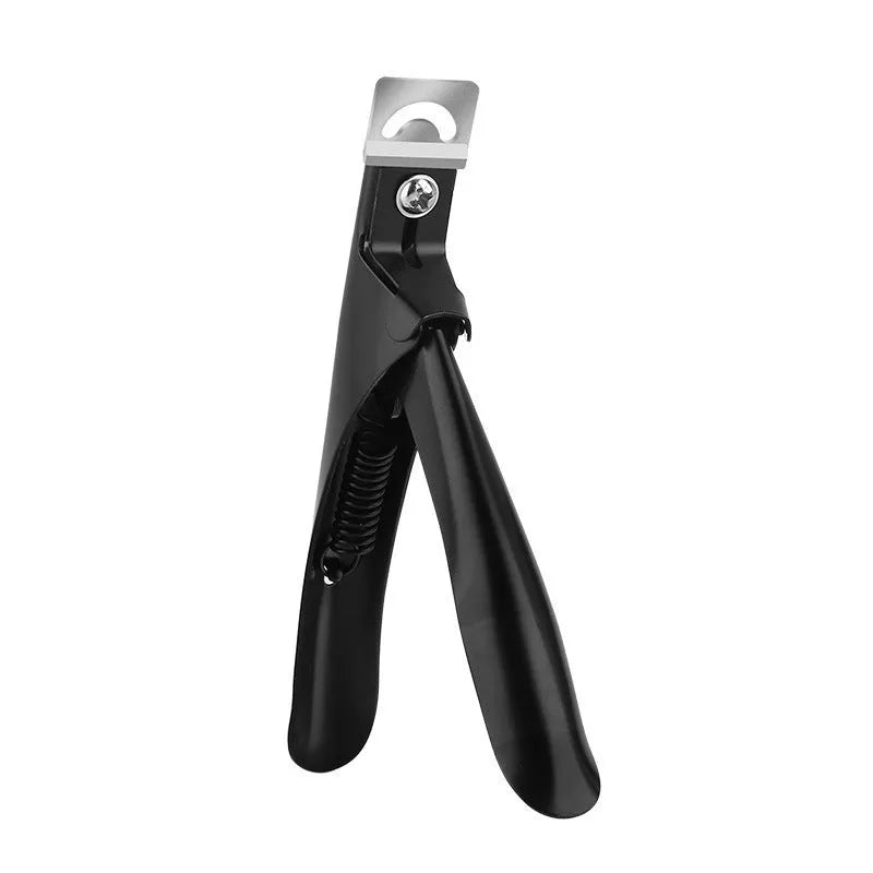 French U-shaped nail art scissors with thin handle and electrophoretic finish for manicure procedures