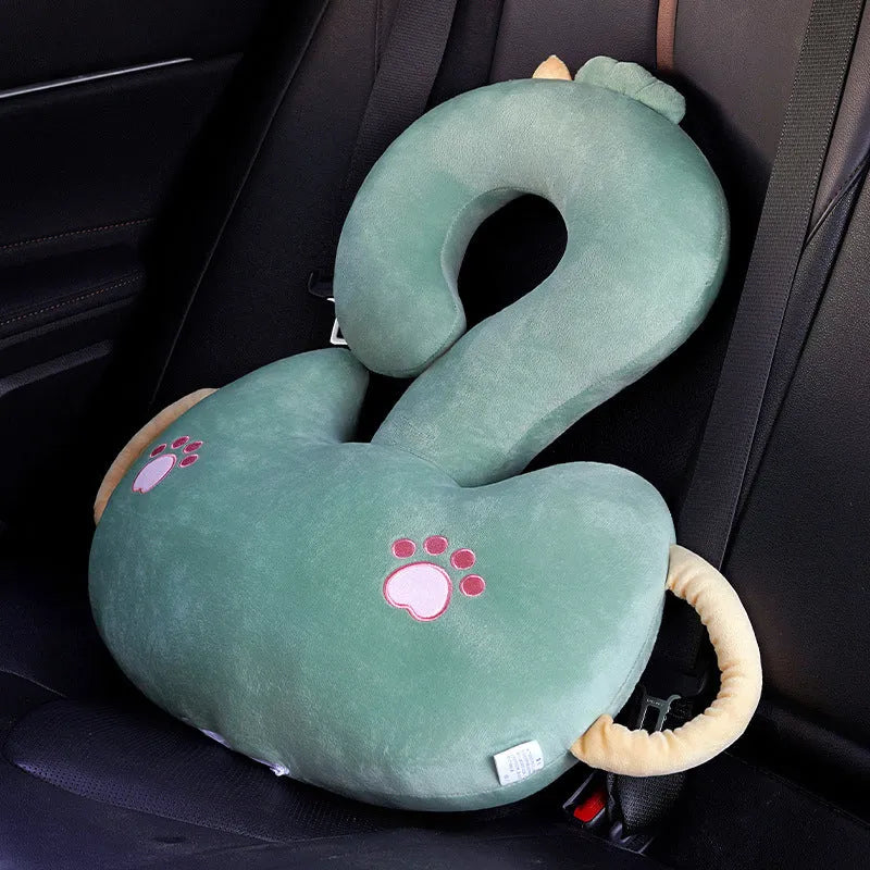Square cartoon animal cushion pillow with question mark design in multiple colour options